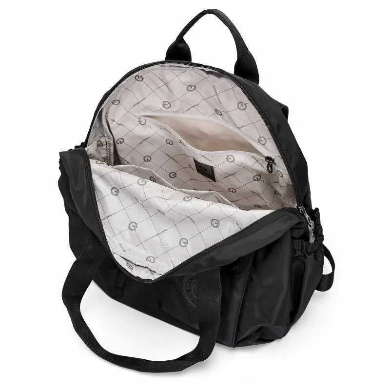 Outdoor lightweight large capacity nylon backpack in black, khaki, or green letter rabbit colours