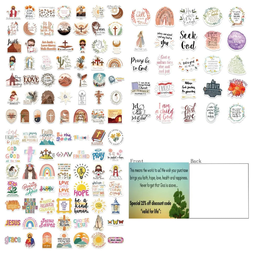 Pack of 50 assorted graffiti-style decorative stickers for personalisation