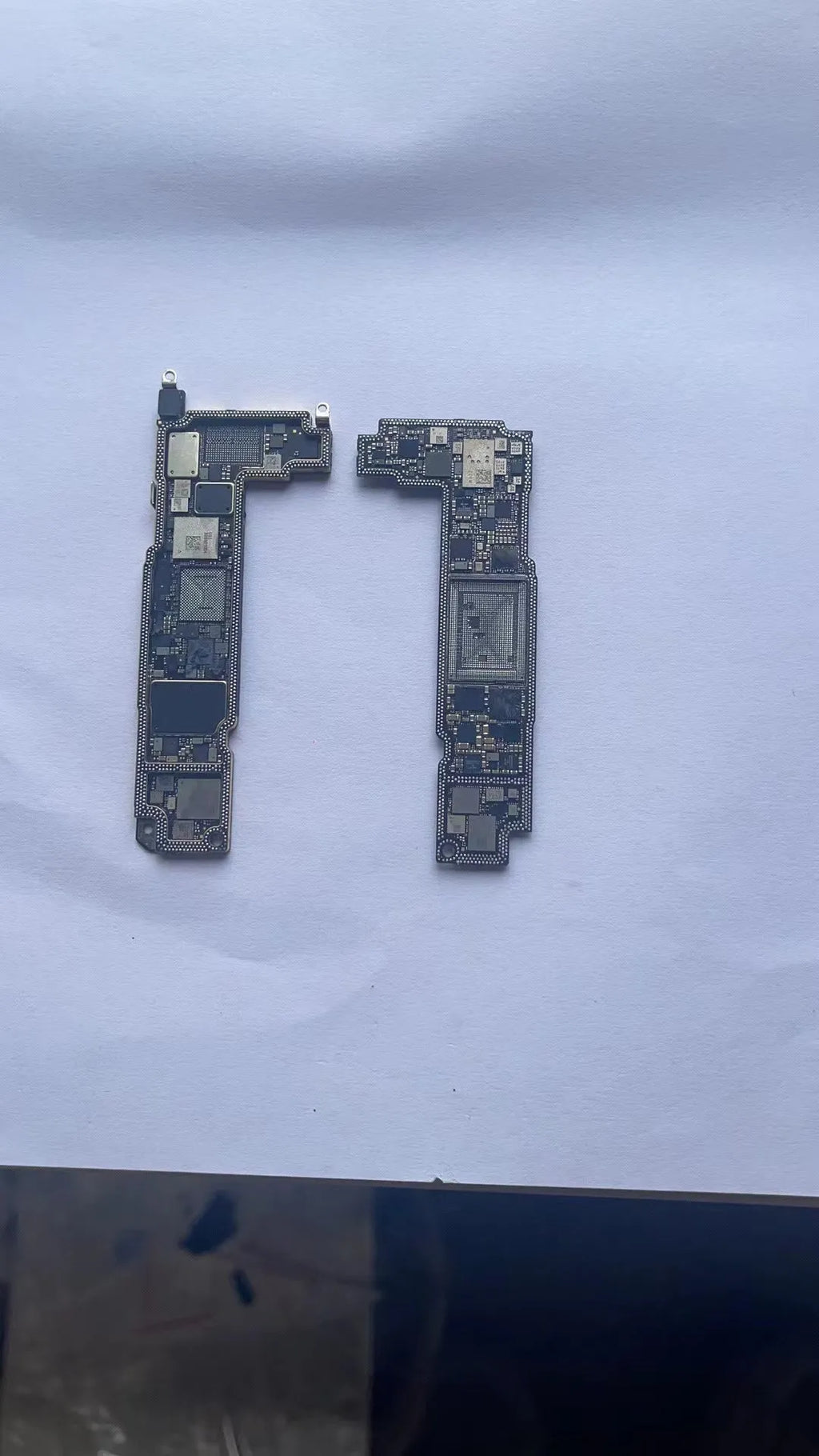Silver iPhone logic board replacement component for iPhone 12 series motherboard repair