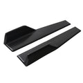 Pair of black PU car side skirts with 3D carbon fibre pattern, each 0.45 m long