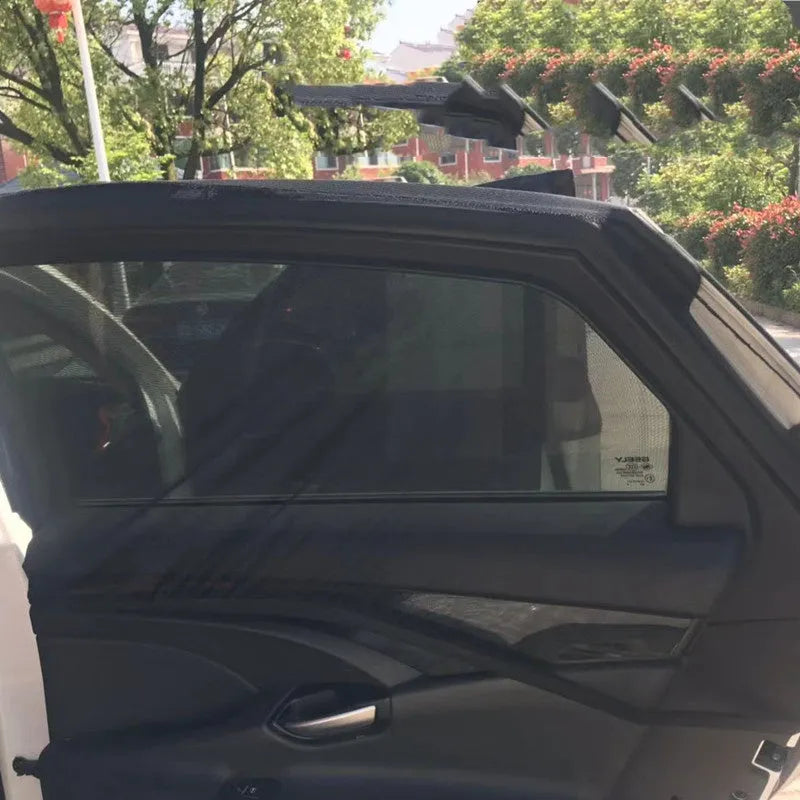 Car sunscreen and mosquito screen 50D stretch net translucent shade curtain for vehicle window