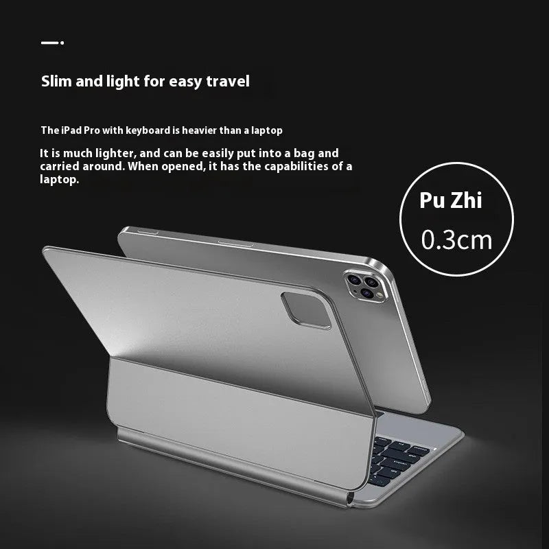Suspension Magic Control Bluetooth keyboard with integrated protective sleeve for iPad tablets