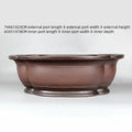 Handmade antique crabapple-shaped purple clay flowerpot large size 74x61x23cm