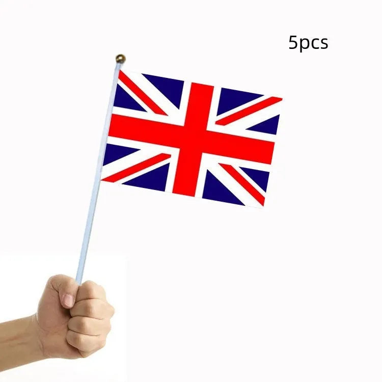 No 8 hand signal flag, 14 x 21cm polyester flag with 30cm plastic flagpole