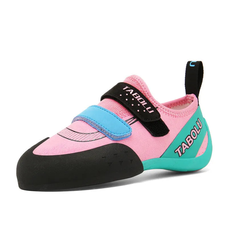 Men's and women's breathable rock climbing shoes with Velcro straps and non-slip rubber soles