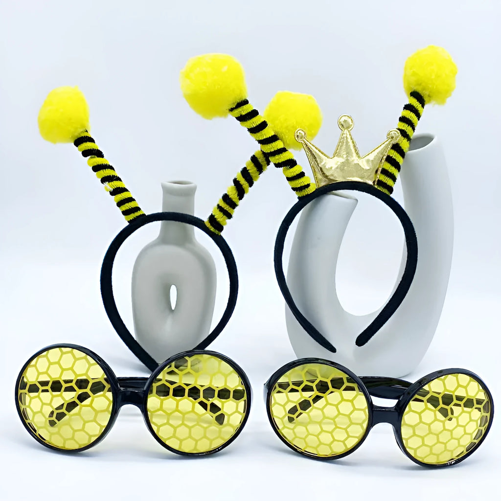 Children's insect-themed dress-up set with a cloth headband and matching glasses.