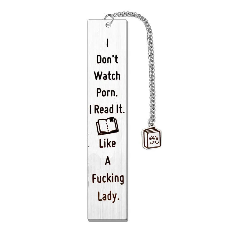 Stainless steel tassel bookmark in a gift box, showing five colour options.