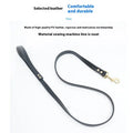 Roran PU leather pet traction belt in black colour showing adjustable length and handle