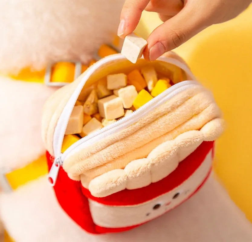 Cartoon hamburger chips design adjustable pet walking vest with escape proof construction