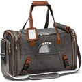 Large capacity waterproof Oxford pet bag in dark gray for cats and dogs