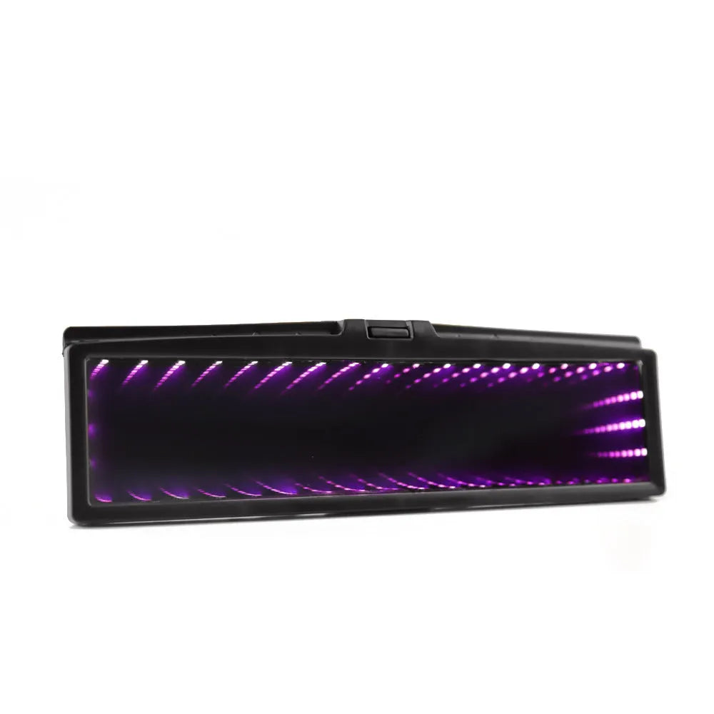 Plastic car rearview mirror with 280mm flat glass and anti-glare coating in monochrome colour options