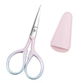 Mini stainless steel tea bag scissors for tea ceremony thread ends, available in gradually varied pink or silver