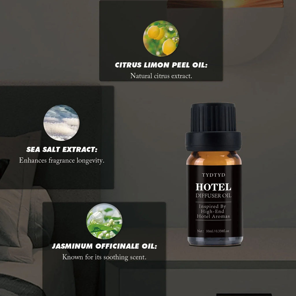 10ml natural plant essential oil in glass bottle with plant-derived fragrance for aromatherapy