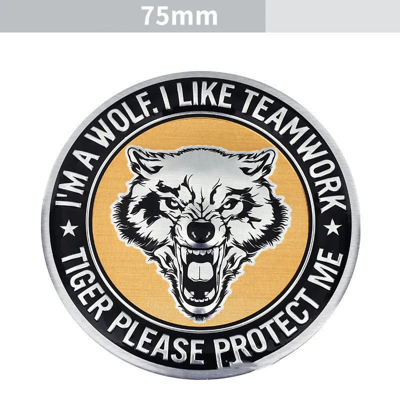 Aluminium car body labelling sticker with animal designs for vehicle appearance modification