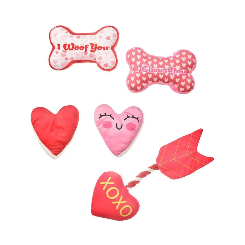 PP material dog chew toy in bone powder colour with textured surfaces for tooth cleaning