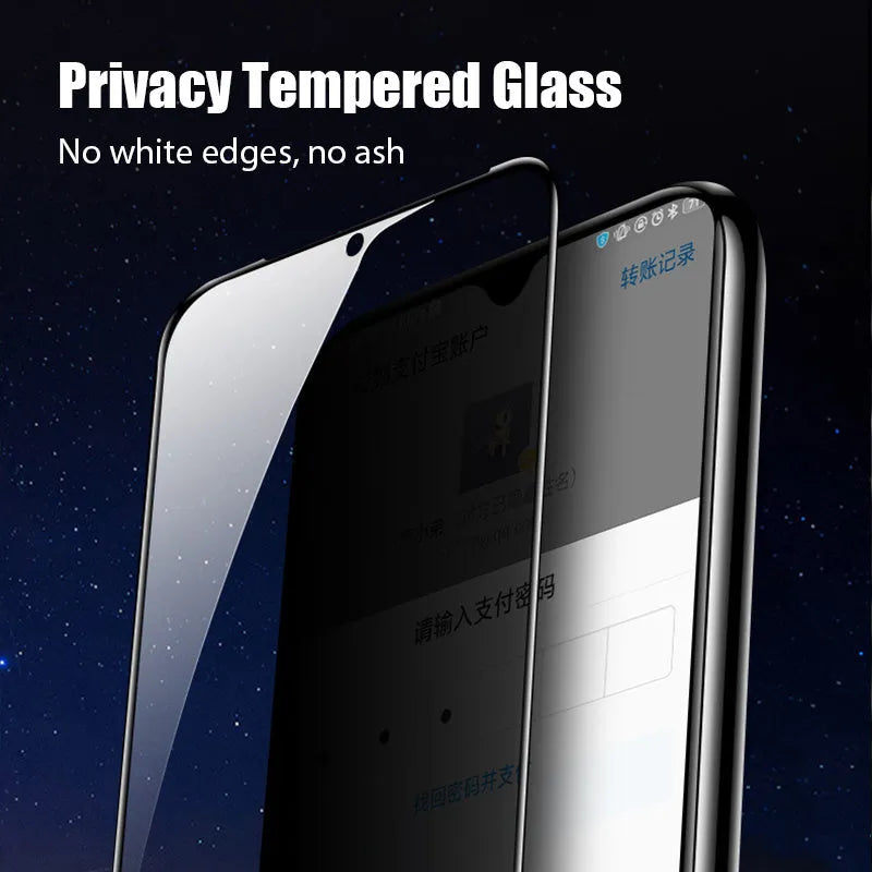 Clear screen protector for Xiaomi Poco and Redmi phones with anti-spy privacy features