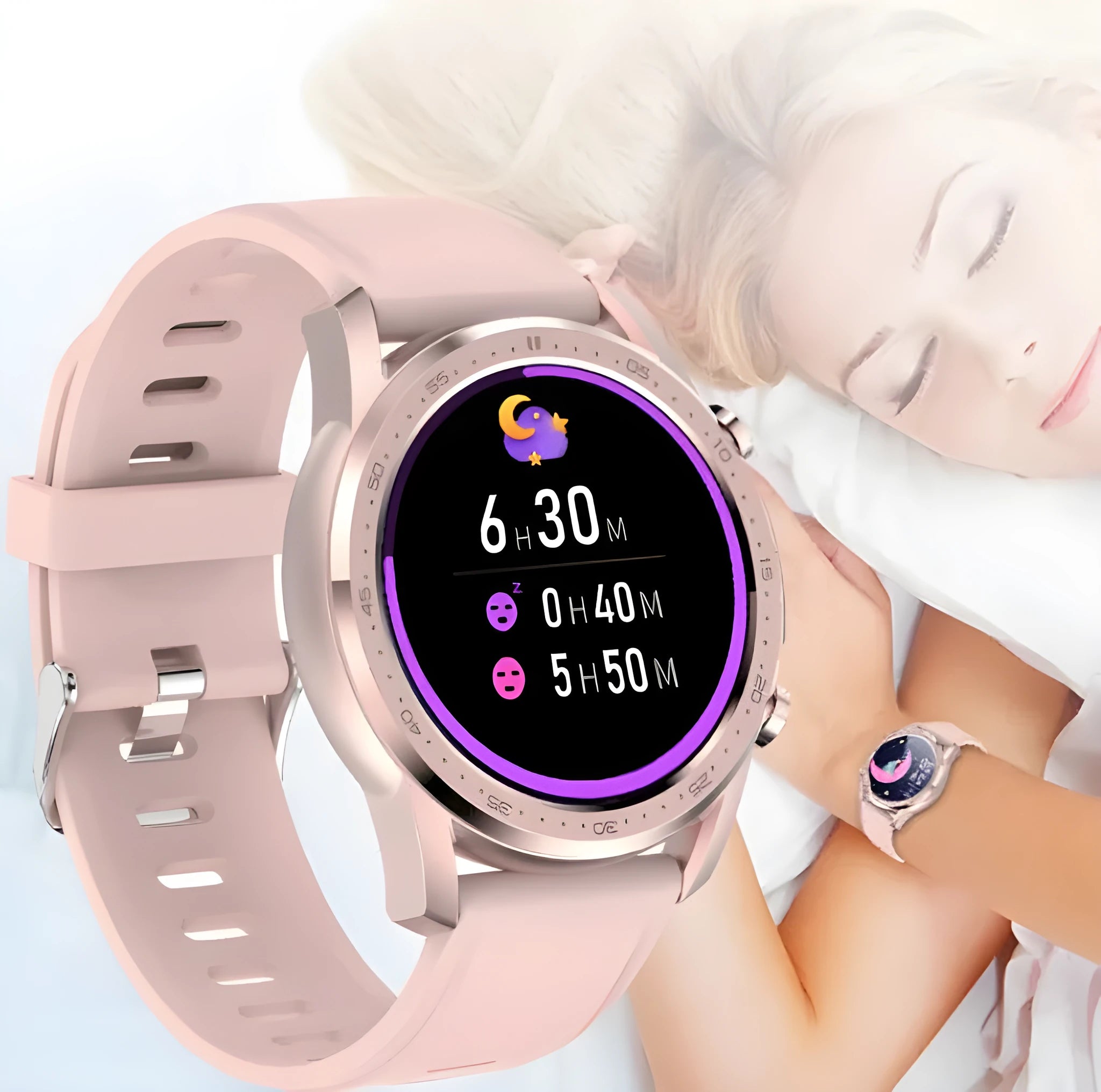 Youth2 smart bracelet with zinc alloy case and black wristband on a wrist