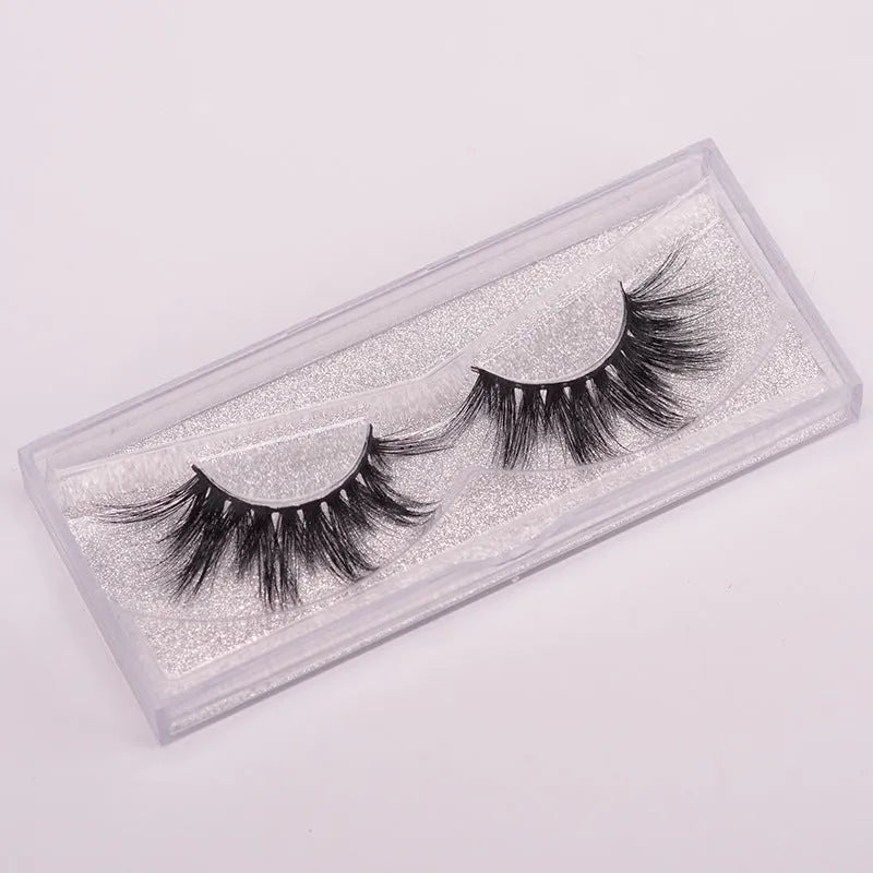 Affectionate brand 5D mink false eyelashes in a 0-type style with a brush and hair cap.