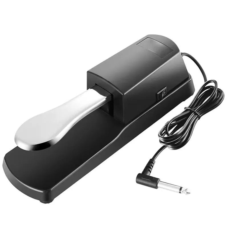 Single-leg electronic keyboard sustain pedal with ABS plastic body and cable connector