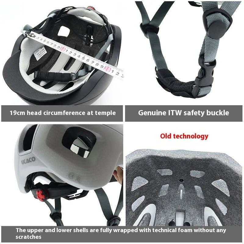 Matte black ski riding electric car cap with PC integrated moulding visor, XL 62-65cm