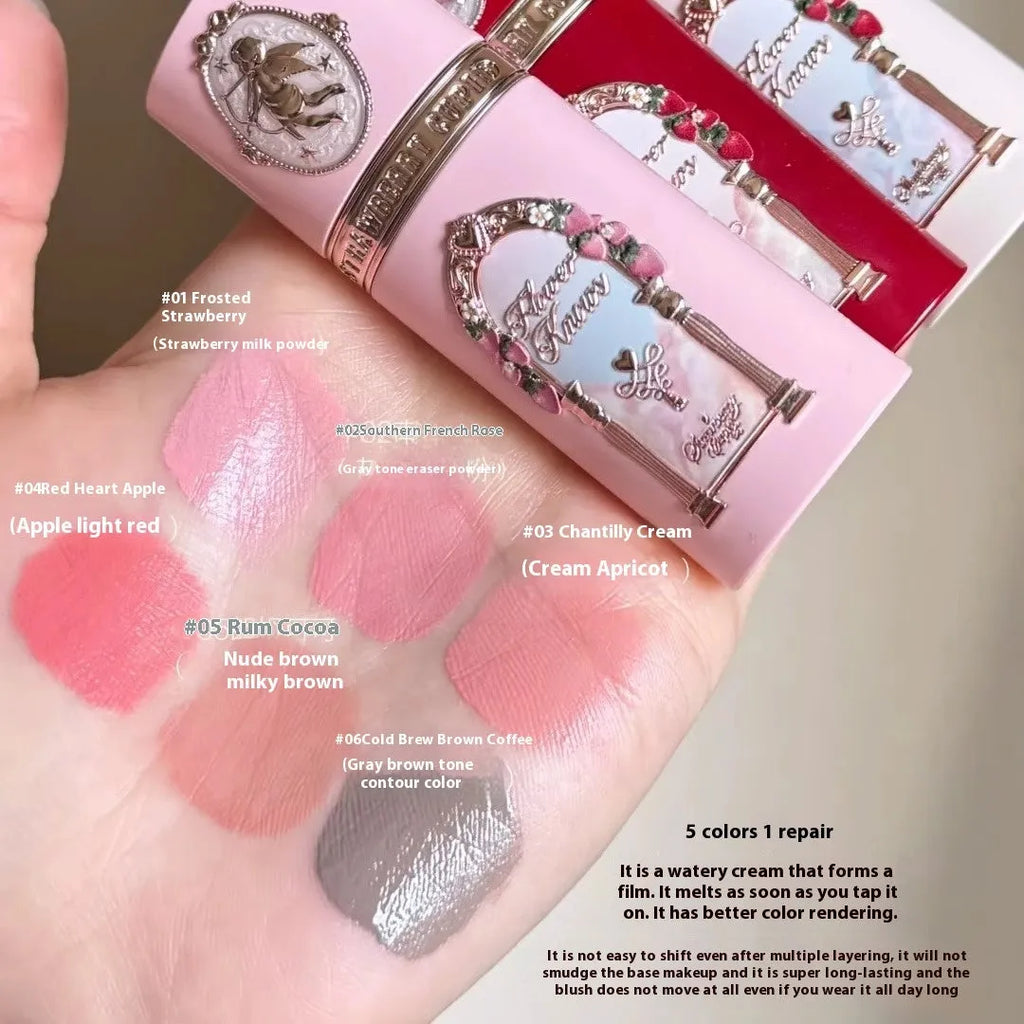 Strawberry Cupid Liquid Blush bottle in one of six shades from the Cupid series.