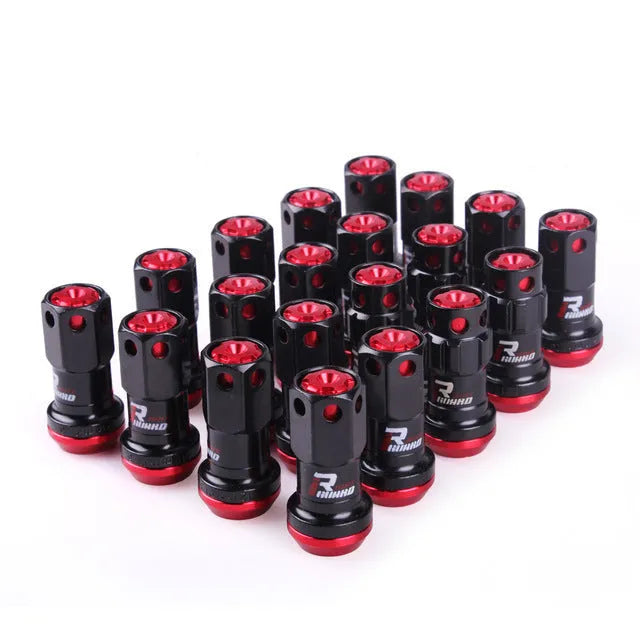 Aluminium alloy automobile wheel hub nuts in multiple colours with M12 thread specifications