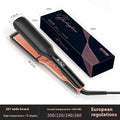 Anion hair straightener and curler with temperature display showing 207°C
