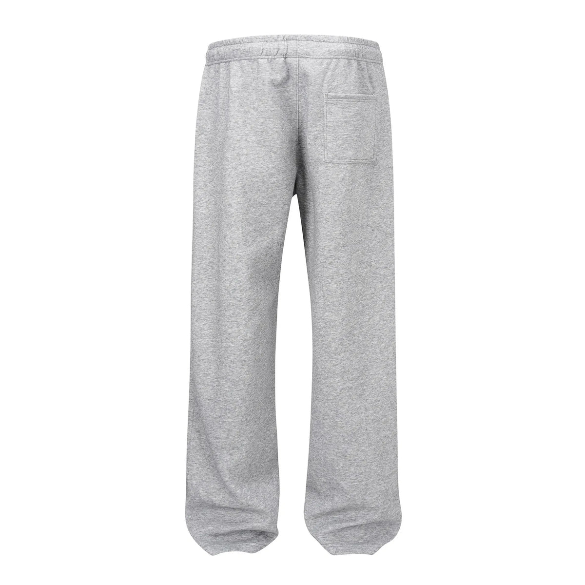 Men's straight-leg cotton trousers in black or grey with wide-leg cut and mid-waist design