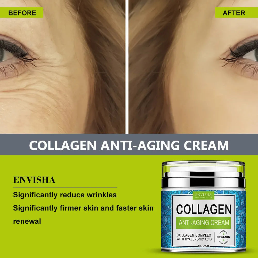 Blue 50g retinol collagen anti-aging cream jar with Vitamin E