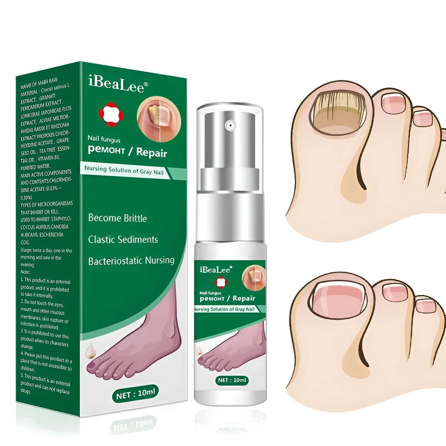 Jiagou whitening nail antibacterial liquid 10ml for foot care