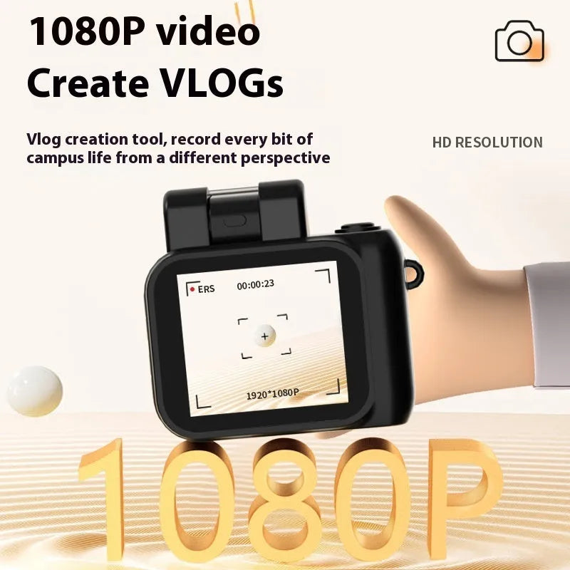 Small retro kids camera with 1.44 inch LCD, 1920 x 1080P video, ABS body, black pink or white