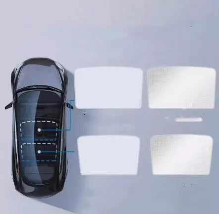 Ice crystal skylight sun visor in beige or black with silver tape and universal fit for general vehicle models