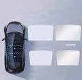 Ice crystal skylight sun visor in beige or black with silver tape and universal fit for general vehicle models