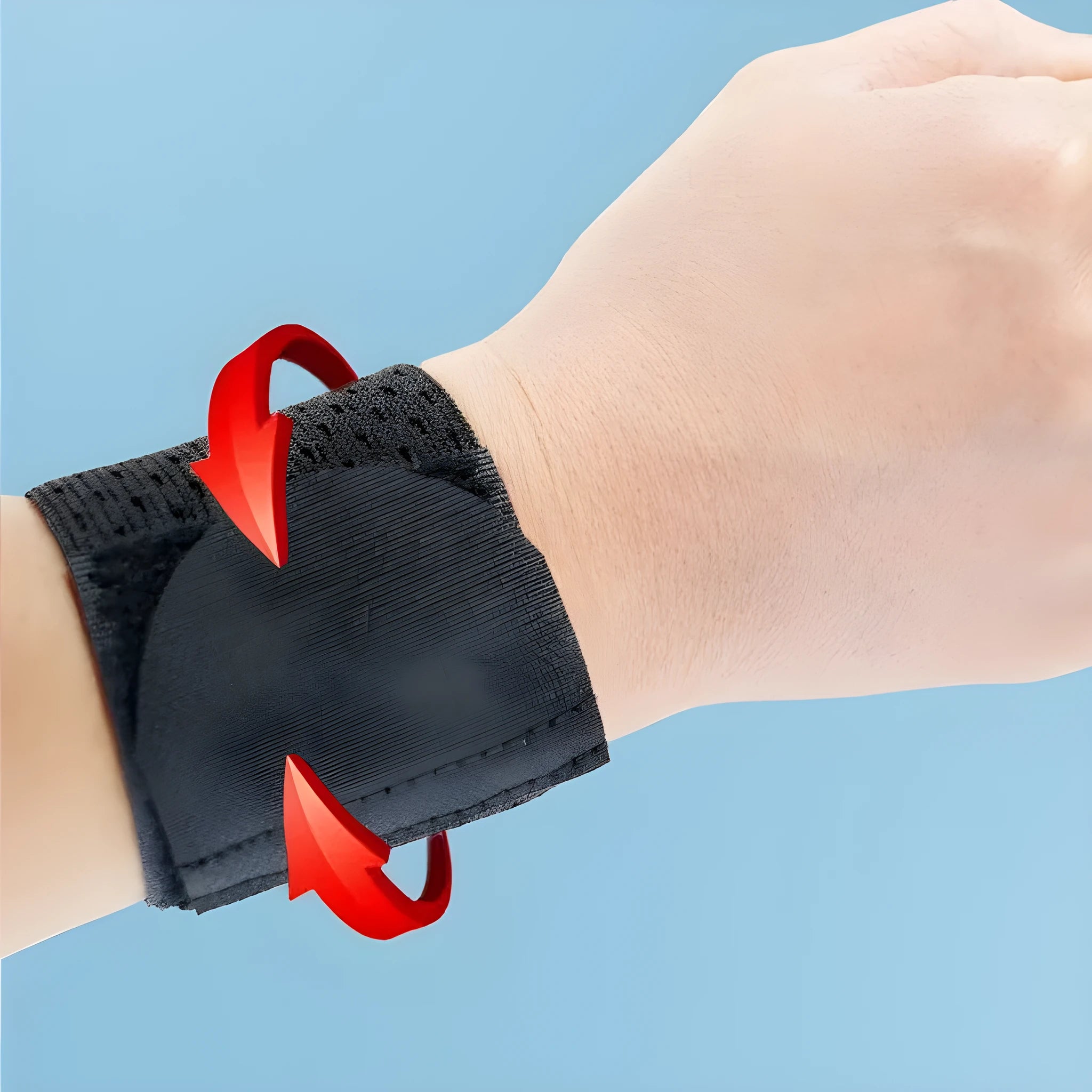 High elastic breathability athletic wristguard for weightlifting in black, grey, or pink.