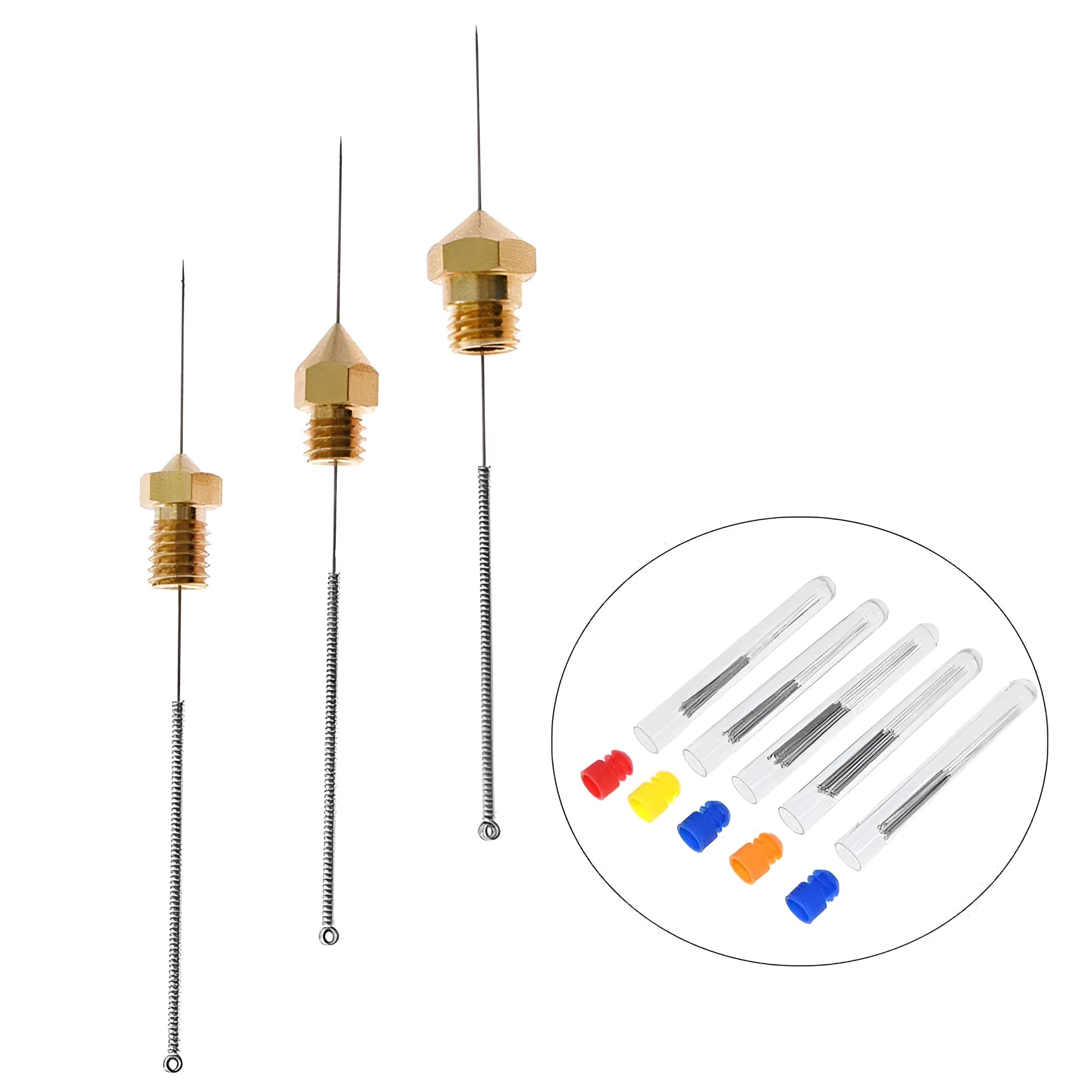 MK8 E3D 3D printer nozzle cleaning needles ten-piece pack with diameter size options