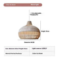 Woven rattan chandelier with a 60cm diameter in a pastoral Southeast Asian Silent Wind style.