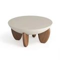White solid wood adjustable height coffee table with storage compartment