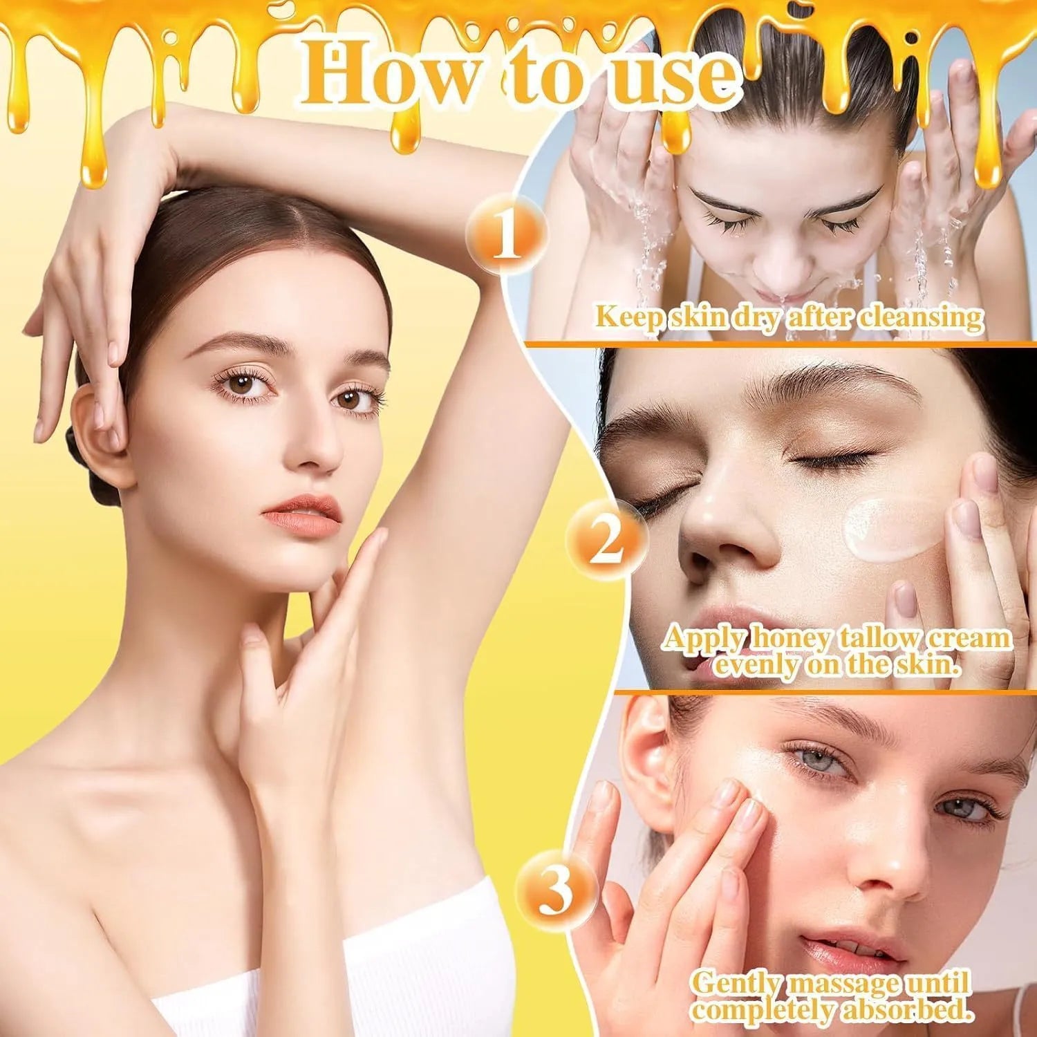 50g jar of honey and tallow moisturising cream for dry and combination skin