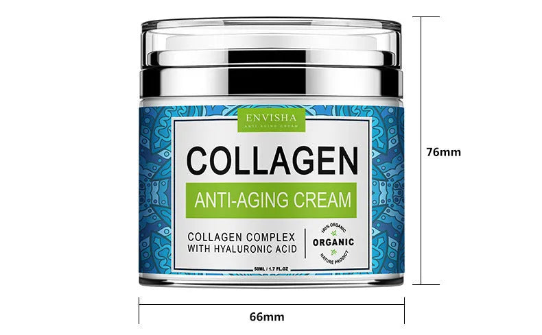 Blue 50g retinol collagen anti-aging cream jar with Vitamin E