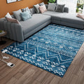 Flocked graphene electric heating carpet with suede surface in Morocco-01 colour on a wooden floor