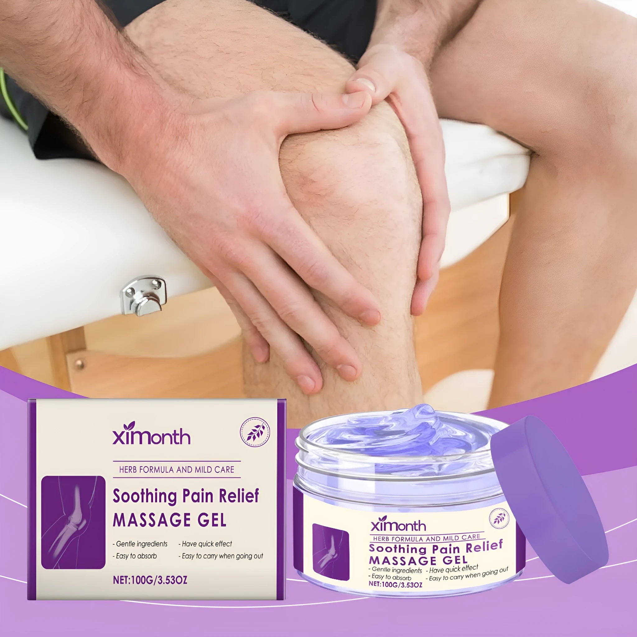 100g tube of body massage gel for daily care of joints, knees, and elbows.