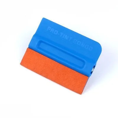 Car film scraper tool with magnetic attachment and multiple scraping head options