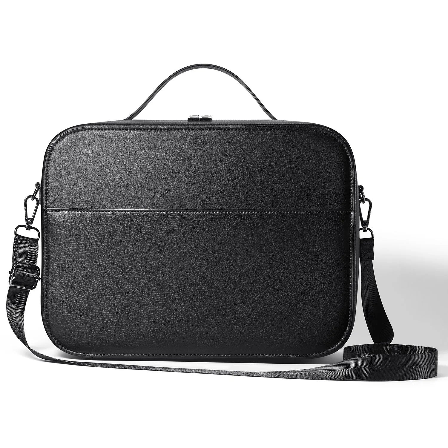 Black superfiber Vision Pro MR glasses storage box showing size and compact design.
