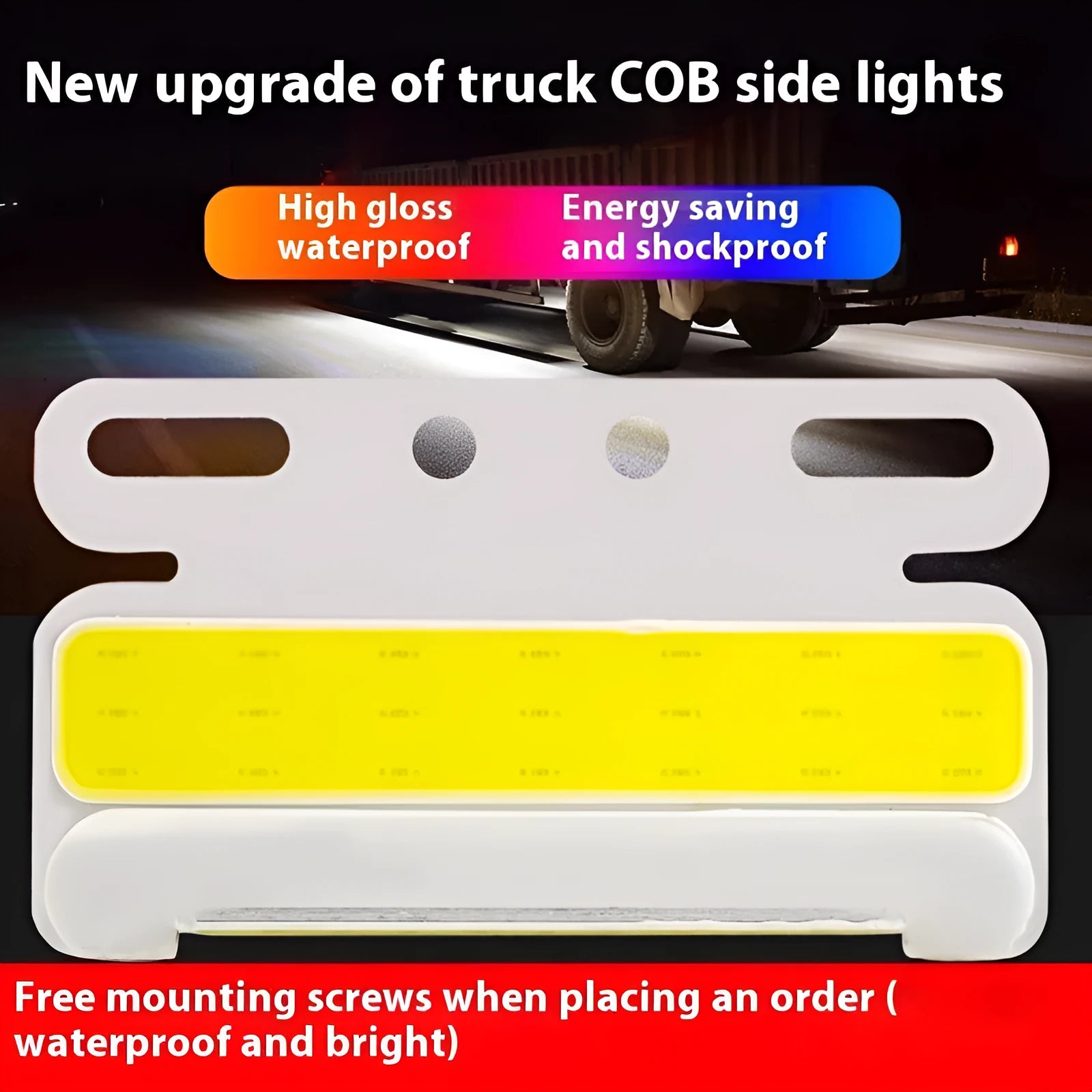 Waterproof aluminium LED truck side light in choice of colours for 12V or 24V vehicles