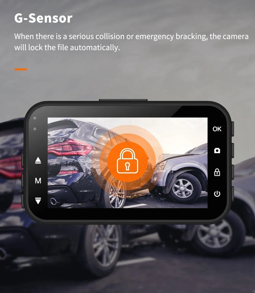 ThiEYE dual dash cam with front 1080P camera and rear 720P waterproof camera on car dashboard