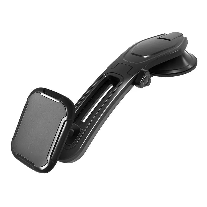 Universal plastic car phone bracket with suction cup or adhesive slide rail, black or grey magnetic suction or automatic lock phone holder.
