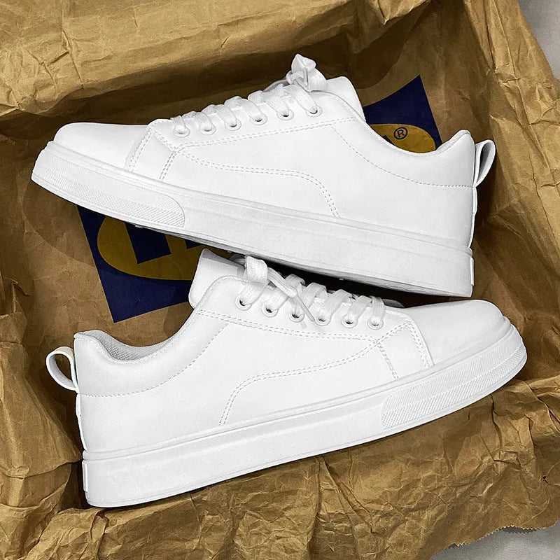 Men's Korean-style breathable low-top sneakers with rubber sole in three colour options