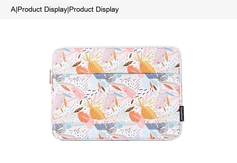 White waterproof PU leather laptop inner bag for 14 inch computers with anti-seismic protection