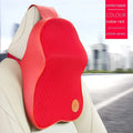 Memory foam automotive headrest and lumbar support pillow set in multiple colour options for car seat comfort