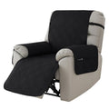 Quilted waterproof sofa cover for a Chivas massage chair in a burgundy colour, showing three-line stitching detail.